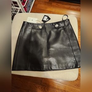 Maje leather mini skirt